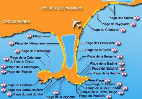 Bergerie Plage Renove Clim Balneo Plage Piscine Jardin Mediterraneen Hyères Exterior foto